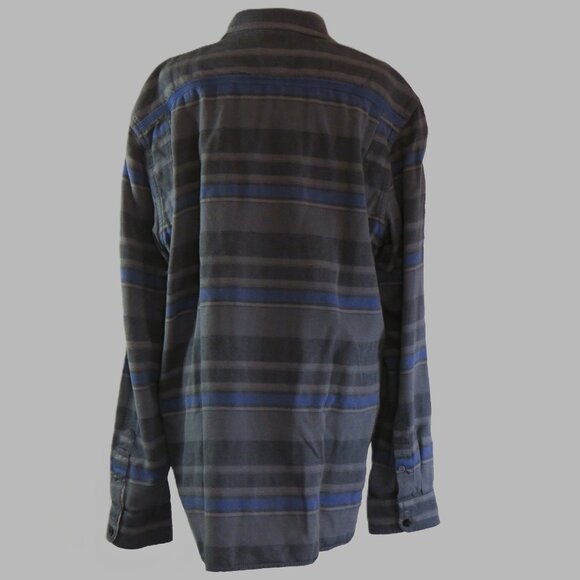 Vans Men's Blue & Gray Stripped Long-Sleeve Button-Up Shirt Size XL (C1004) - Picture 5 of 7